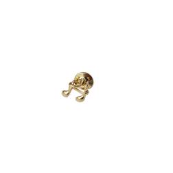 Musical Note Brooch in yellow gold