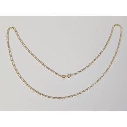 50cm Necklace 2.20mm chain 1+1 18kt yellow gold