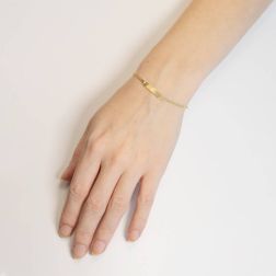Baby 3+1 Square Bracelet with Yellow Gold Plate photo worn