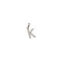 Ciondolo Lettera Iniziale "K" con Diamanti in Oro Bianco 18kt