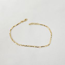 Bracciale/Cavigliera Tubetti ottagonali oro giallo.