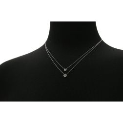 Light Point Necklace Diamond Circle Bezel 5.50mm