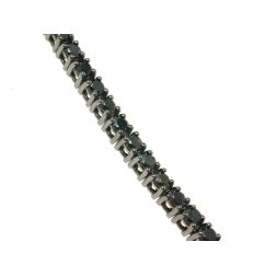 Bracciale Tennis Diamanti Neri 17,5cm x 2,4mm