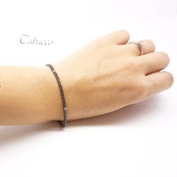 Photo of worn DOT Tennis Bracelet 19cm x 2.50mm