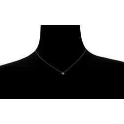 Light Point Necklace Diamond Circle Bezel 5.50mm