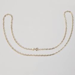 Collana 50cm Brillantata Ovale 2.30mm in Oro Giallo