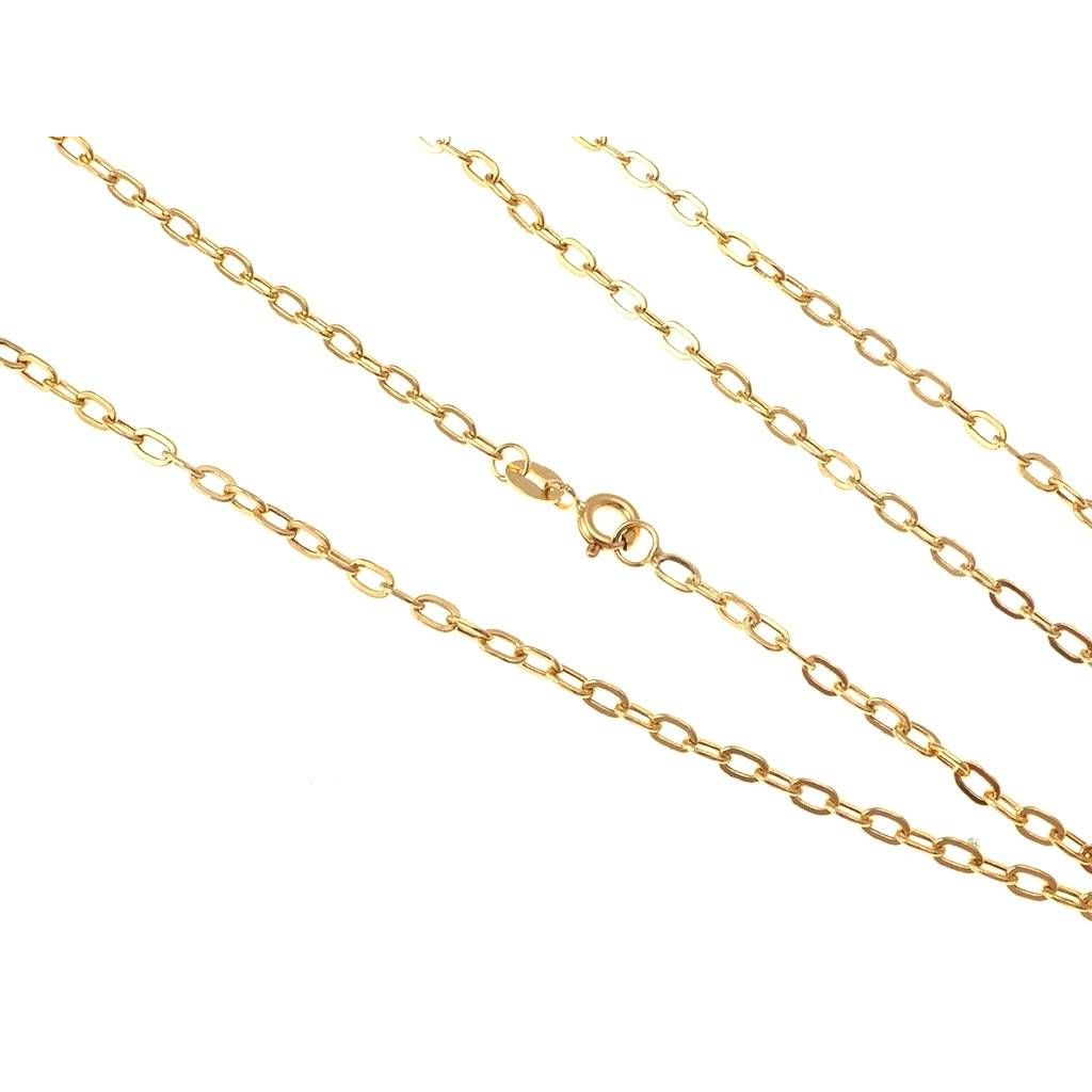50cm Necklace with 2.30mm oval chain 18kt yellow gold