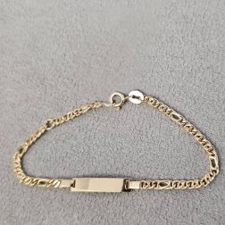 Baby 2.50mm partridge & tigre bracelet with 3.90mm tag