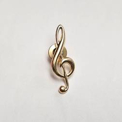 Spilla Chiave di Violino oro giallo - 3.70cm