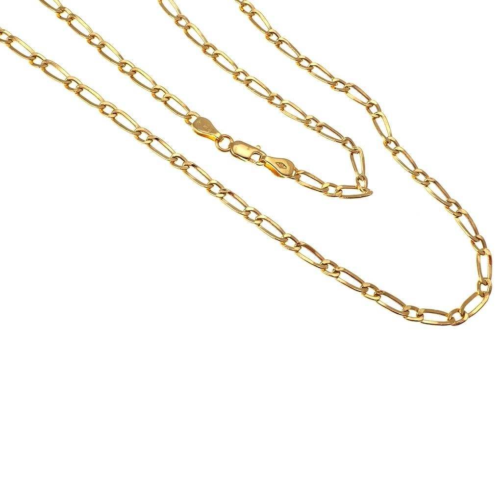50cm Necklace 3.10mm chain 1+1 18kt yellow gold