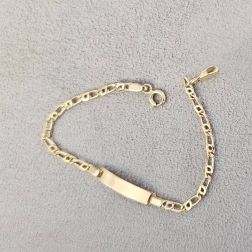 Baby 2.50mm side tiger bracelet with 3.90mm tag