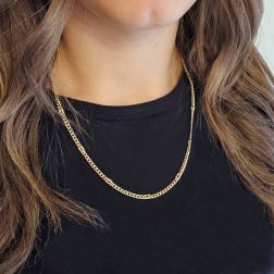 photo of worn Cuban Link necklace 50cm x 3.20mm