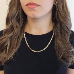 Photo of worn Chain necklace coupled 50cm x 4.00mm