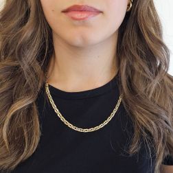 Collana maglia Accoppiata 50cm x 4.90mm indossata