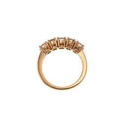 Veretta 5 Diamanti Certificati GIA da 0.24ct e 0.25ct - Larghezza 4.50mm - Oro Rosa