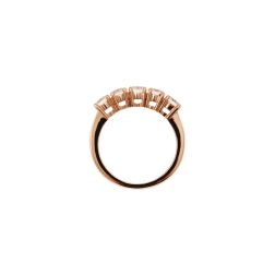 5 Diamonds GIA Certificate 0.24ct and 0.25ct Ring - Width 4.50mm - Rose Gold