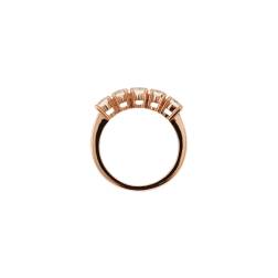 Veretta 5 Diamanti Certificati GIA da 0.24ct e 0.25ct - Larghezza 4.50mm - Oro Rosa