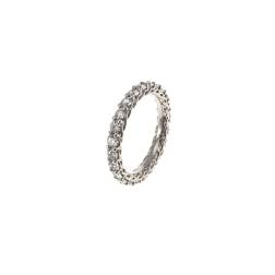 Veretta Eternity Intreccio 2.90mm in Platino e Diamanti
