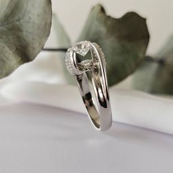 1.02ct "Louvre" Double Diamond Platinum Surrounded Solitaire Ring