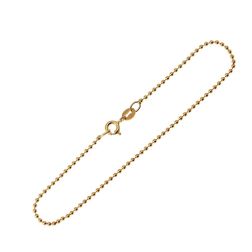 Bracciale palline oro giallo 15cm x 1.50mm chiusura occhiello a molla.