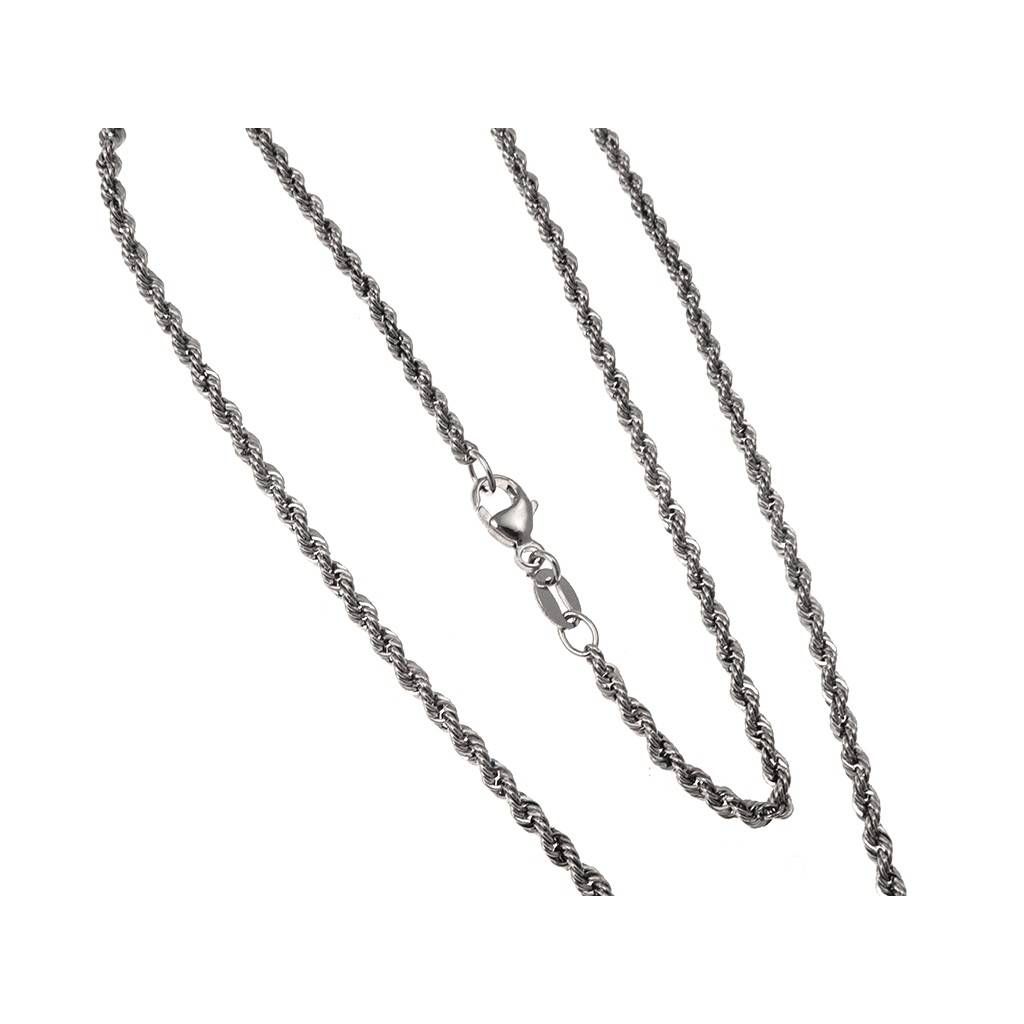 Collana Corda 40cm x 2.30mm - Platino