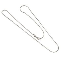 Collana Spiga tonda sfaccettata 45cm x 1.10mm - Platino