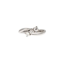 Anello Trilogy Obliquo da 0,34ct - Platino