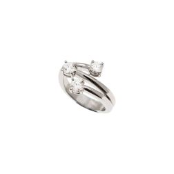 Contrariè Three-Thread Trilogy Ring 0.95ct GIA Certificate Diamonds  - Platinum