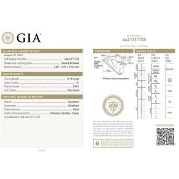 0,56ct GIA Certificate Diamonds Oblique Trilogy Ring in Platinum