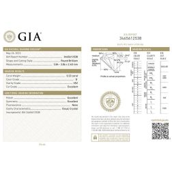 0,64ct GIA Certificate Diamonds Oblique Trilogy Ring in Platinum