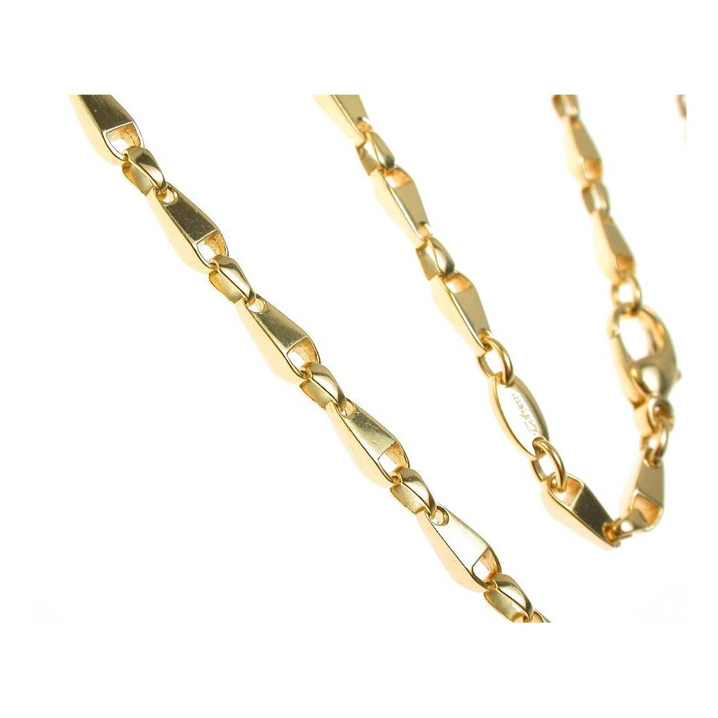 61cm Trapezoid Grains Necklace Yellow Gold