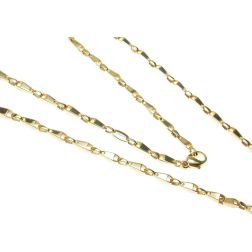 61cm Trapezoid Grains Necklace Yellow Gold
