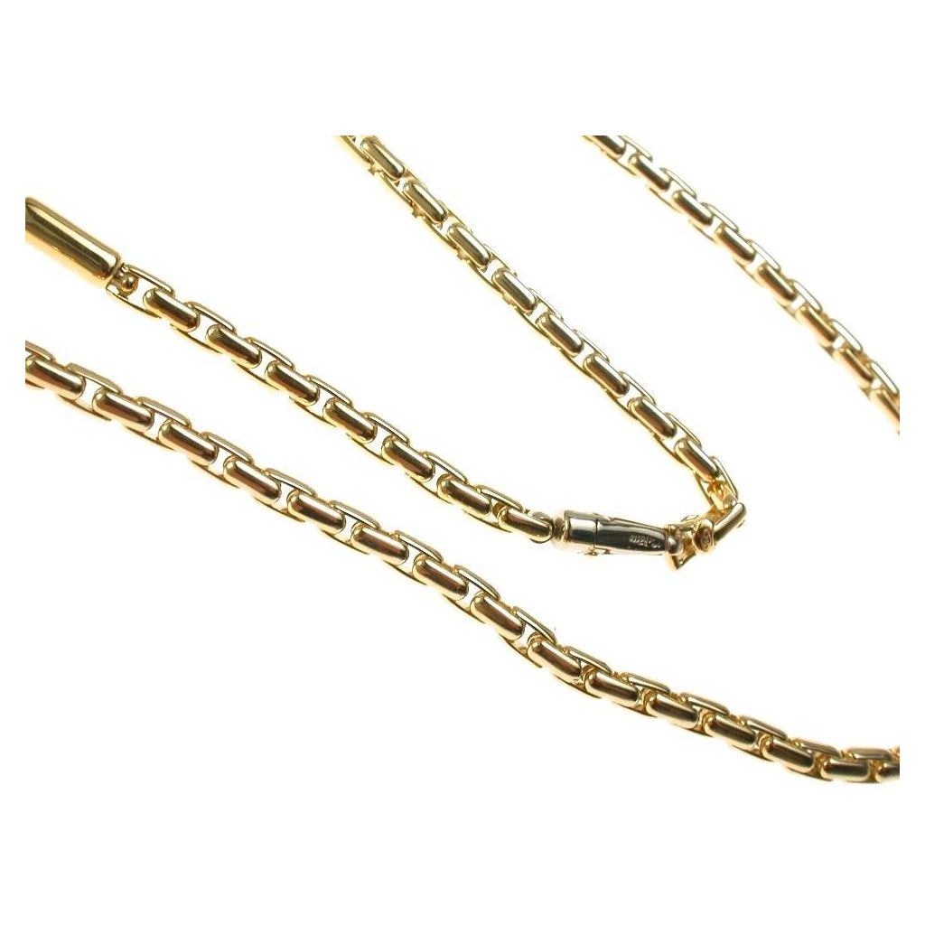 61cm Tubular Necklace  Yellow Gold