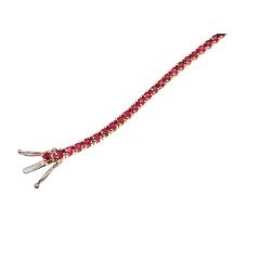 Tennis Bracelet 70 Rubies in Rose Gold 16cm x 2.1mm