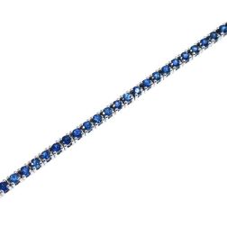 Blue Sapphires Tennis Bracelet 17cm x 1,8mm