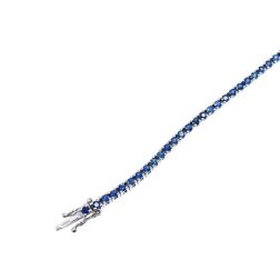 Blue Sapphires Tennis Bracelet 17cm x 1,8mm