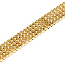 Bracciale catena morbida maglia piatta oro giallo con chiusura a targa
