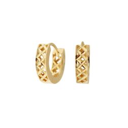 Boccole canna rettangolare traforata a rombi diamantati 1.50cm x 3.80mm