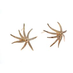 Diamonds Earrings Starfish Rose Gold