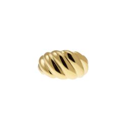 Super Lightweight Shell Shaped Ring in Yellow Gold