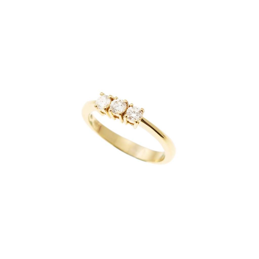 Anello Trilogy Basic 0,30ct oro giallo