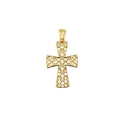 Yellow gold openwork cross