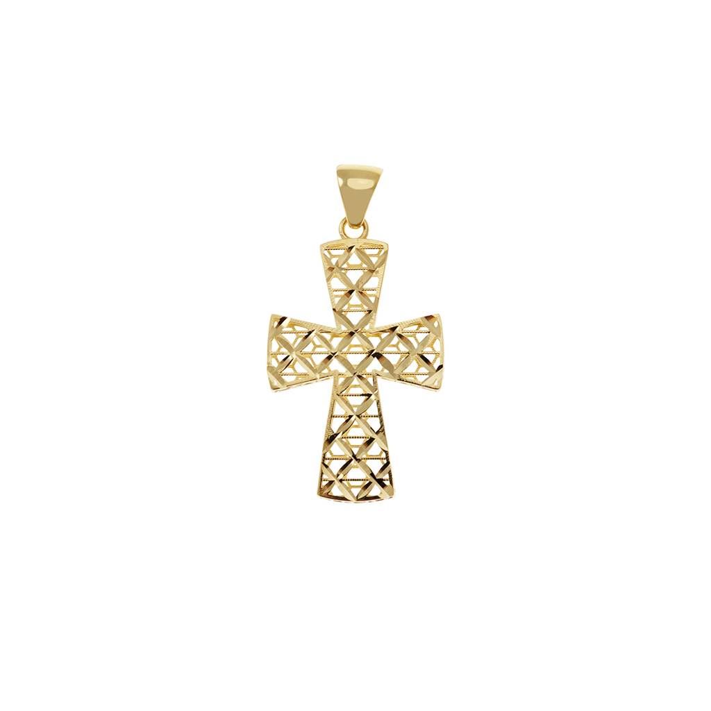 Yellow gold openwork cross