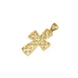 Yellow gold openwork cross