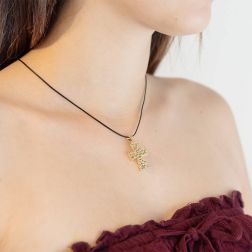 Photo of worn Yellow gold openwork cross