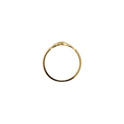 Cross Ring with Infinity Yellow Gold