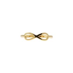 Small Yellow Gold Infinity Ring