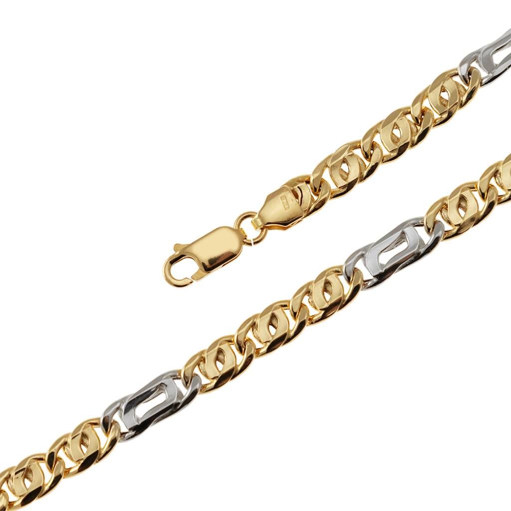 Bracciale 3+1 pernice & tigre bicolore 21cm x 5,20mm