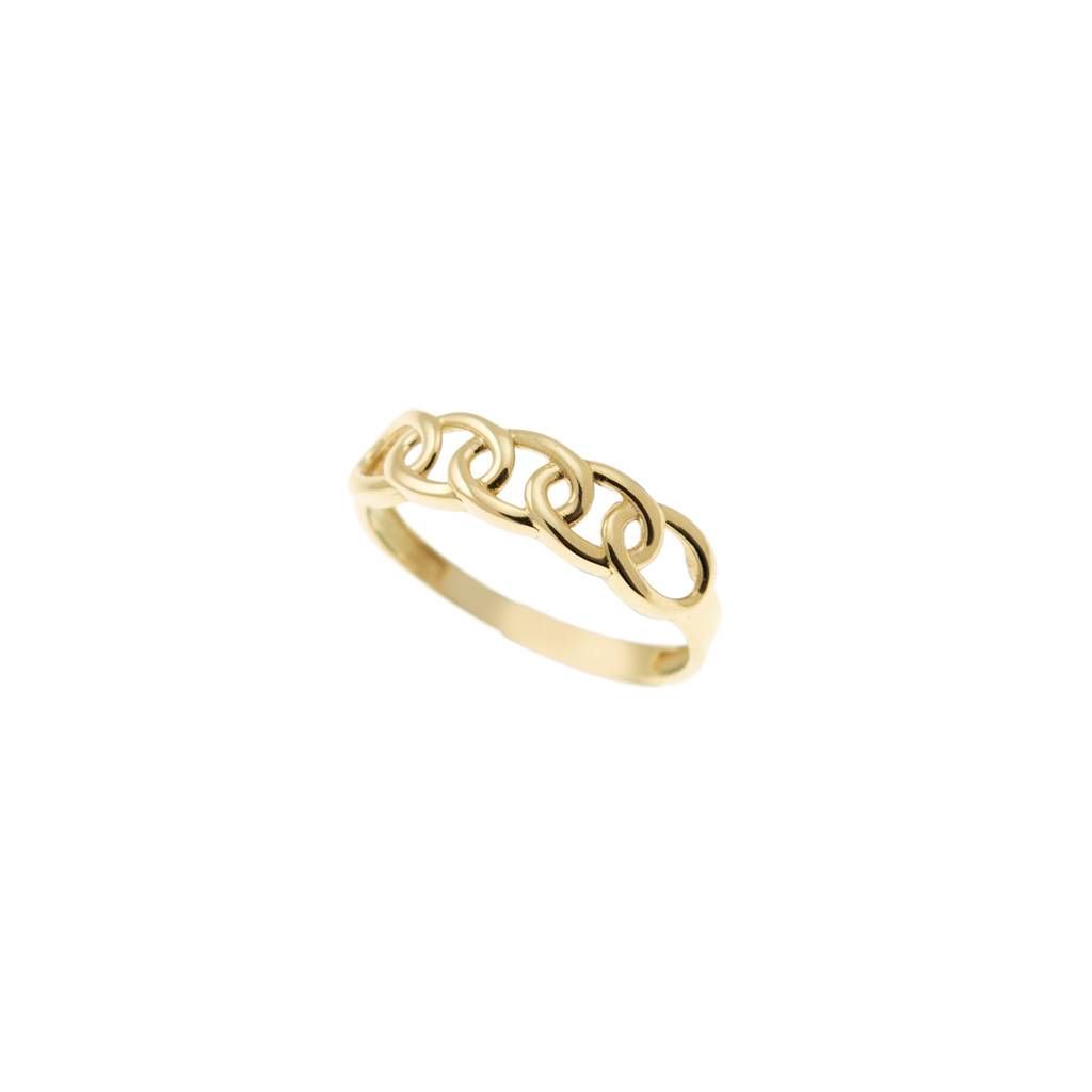 Oval Intertwined Yellow Gold Ring