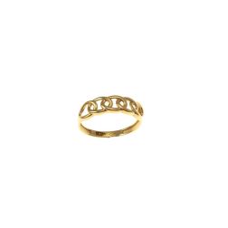 Oval Intertwined Yellow Gold Ring